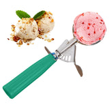 Cuchara Porcionadora de Helado N° 12 Acero Inoxidable Mango Verde 96 ml Dechef