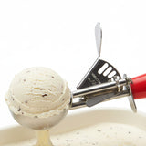 Cuchara Porcionadora de Helado N° 24 Acero Inoxidable Mango Rojo 52 ml Dechef