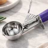 Cuchara Porcionadora de Helado N° 40 Acero Inoxidable Mango Morado 26 ml Dechef