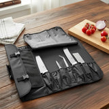 Estuche Porta Cuchillos Nylon Negro 10 Espacios 49,5 x 16 x 5,5 cm Dechef