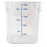Contenedor Graduado Policarbonato con Tapa 17,2 Litros 18 Qt Dechef