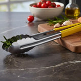 Tenaza Servidora Acero Inoxidable Mango Amarillo 23 cm Dechef