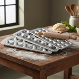 Set Moldes Ravioli Tris Redondos Triangulares Cuadrados con Rodillo de Madera Imperia