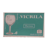 Copa Habanera Vidrio Havana 620 ml Altura 19,5 cm Set 6 Piezas Vicrila