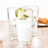 Vaso Alto Vidrio Siena Apilable 485 ml Apto Microondas Set 12 Piezas Vicrila