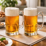 Schop Jarro Cervecero Vidrio 1 Litro Vicrila (Set 2 Piezas)