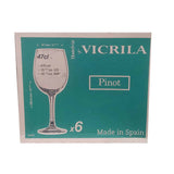 Copa Vino Vidrio Pinot 470 ml Vicrila (Set 6 Piezas)