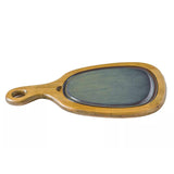 Tabla de Presentación Madera Bonna Piuma 42 x 25 cm con Plato Porcelana Gloire