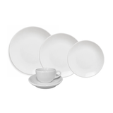 Set Vajilla Porcelana Blanca 30 Piezas Coupe Costa Verde