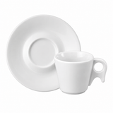 Taza Café con Platillo Porcelana Blanca 200 ml Bird Schmidt (Set 6 Piezas)