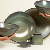 Plato Bajo Porcelana Fina Gama Oscura 28 cm Gloire Hygge Bonna (6 Pcs)