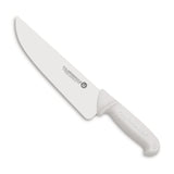 Cuchillo Carnicero Hoja Ancha Filarmónica Acero Molibdeno Vanadio Mango Blanco 24 cm Tres Claveles