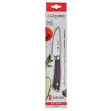 Cuchillo Verduras Forjado Acero Inoxidable Hoja Martilleada 9 cm Sakura Tres Claveles