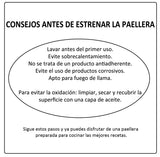 Paellera de Acero Pulido 30 cm 4 Porciones La Valenciana Vaello