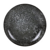 Plato Bajo Porcelana Negro Meteorito 30 cm Cosmos Bonna