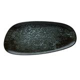 Plato Rectangular Porcelana Negro Meteorito 36x16.5 cm Cosmos Vago Bonna