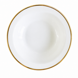 Plato Hondo Porcelana Blanca Filete Dorado 21 cm 360 ml Protel Oro Schmidt
