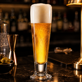 Set 12 Piezas Vaso de Cerveza Vidrio Templado Cincin 413 ml Altura 24 cm Pasabahce