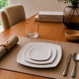 Plato Pan Cuadrado Loza Blanca 16 cm Strada Stratus