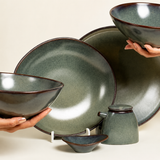 Set Vajilla Porcelana Gama Oscura 30 Piezas Gloire Bonna