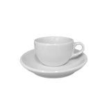 Taza de Café con Platillo Porcelana Costa Verde Com Roma 7,5 cm Set 6 Piezas