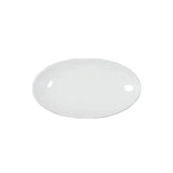 Plato Porcelana Blanca Eclíptico 19x11 cm Costa Verde