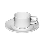 Taza Té con Platillo Porcelana Blanca Océano 200 ml Costa Verde (Set 6 Piezas)