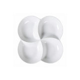 Plato Flor Porcelana Blanca 22 cm Stratus