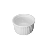 Ramekin Acanalado Porcelana Blanca 6.5 cm Stratus (Set 12 Piezas)