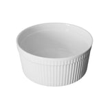 Ramekin Acanalado Loza Porcelana Blanca 17 cm Stratus