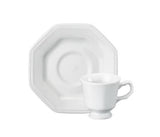 Taza de Café con Platillo Porcelana Prisma Schmidt (Set 6 Piezas)