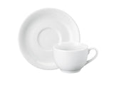 Taza Té con Platillo Porcelana Blanca 200 ml Voyage Schmidt (Set 6 Piezas)