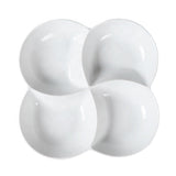 Plato Flor Porcelana Blanca 22 cm Stratus