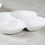 Plato Flor Porcelana Blanca 22 cm Stratus