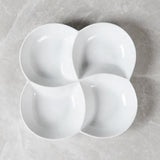 Plato Flor Porcelana Blanca 22 cm Stratus