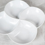 Plato Flor Porcelana Blanca 22 cm Stratus