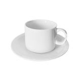 Taza Té con Platillo Porcelana Blanca 220 ml Daily Stratus (Set 6 Piezas)