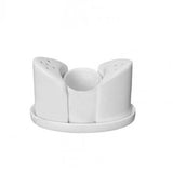 Set Salero Pimentero Palillero con Bandeja Porcelana Stratus