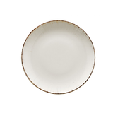 Plato Porcelana Blanca Borde Rústico 21 cm Retro Bonna