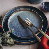 Plato Bajo Porcelana Azul Zafiro 21 cm Coral Sapphire Bonna