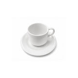 Taza de Café con Platillo Loza Blanca 100 ml Set 6 Piezas Valencia