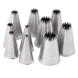 Set Boquillas Estrella Francesa 10 Piezas Acero Inoxidable Ateco