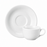 Taza de Café con Platillo Porcelana Blanca Voyage 100 ml Set 6 Piezas Schmidt