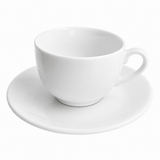 Taza de Té con Platillo Porcelana Blanca Voyage 200 ml Set 6 Piezas Schmidt