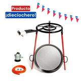 Set Paellero Completo Paellera 46 cm + Quemador 40 cm La Valenciana Vaello