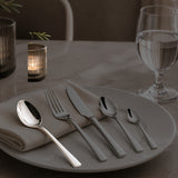 Cuchara de Mesa Acero Inoxidable 18/10 Pulido Espejo 20,5 cm Set 12 Piezas Antracite Dalper